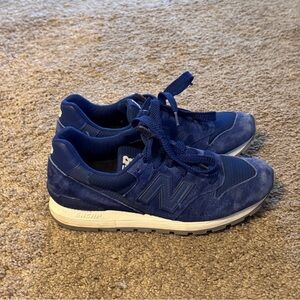 New Balance 996 Shoes Womens 5 Blue Suede Lace Up Sneakers Logo M998LRE USA